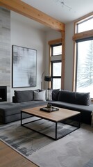 Fototapeta premium living room interior design concept for home, house interior background 