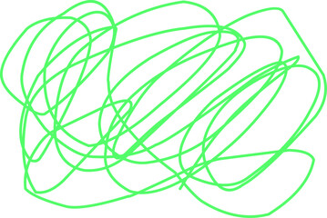 Green color chaos pattern. Doodle circle sketch. Colorful background with line arrangement. graffiti Complex chaotic lines texture in green. Art creation. Print banners, posters and t-shirts