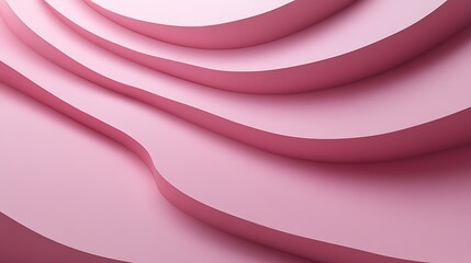 Obraz premium Abstract Pink Curves Flowing Design
