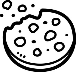 Cookie doodle vector icon and illustration