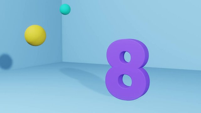 3D Countdown Number Animation