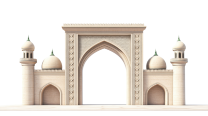 Minimal Islamic arch transparent background