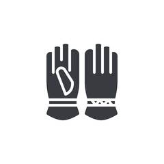 Obraz premium Winter gloves vector icon.