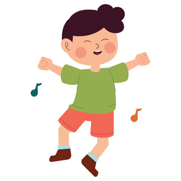 cartoon boy dancing