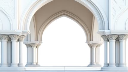 Minimal Islamic arch transparent background
