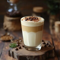 Backgrounds of Latte coffee.