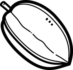 Carambola doodle vector icon and illustration