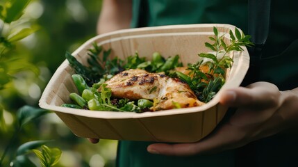 Sustainable Food Packaging Solutions - Sustainable food packaging solutions made from biodegradable materials, perfect for takeout meals and reducing plastic waste in the food industry