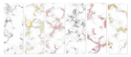 Set of marble texture backgrounds