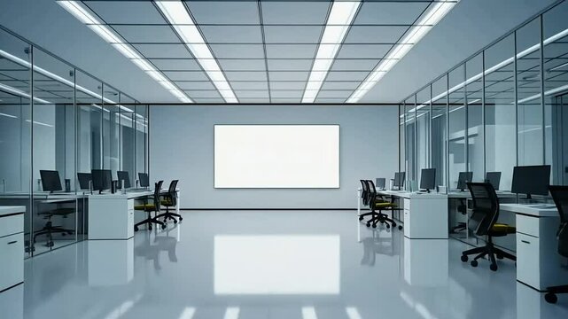 Contemporary office interior with empty copy space