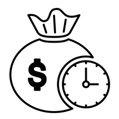 Loan Icon. Personal finance icon. Outline style

