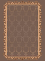 Decorative vintage background with ornamental border.