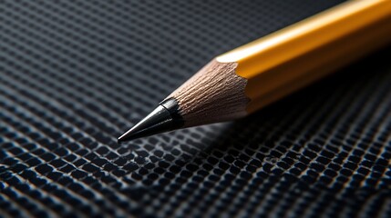 Close-up Macro Photography of a Sharpened Pencil on a Textured Surface