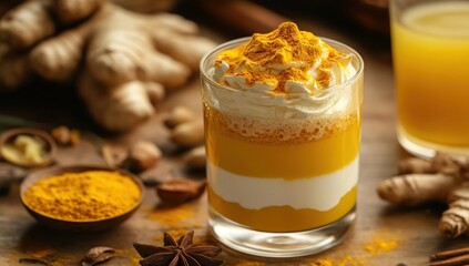 Golden Turmeric Latte Delight: A Creamy, Spiced Beverage Perfection