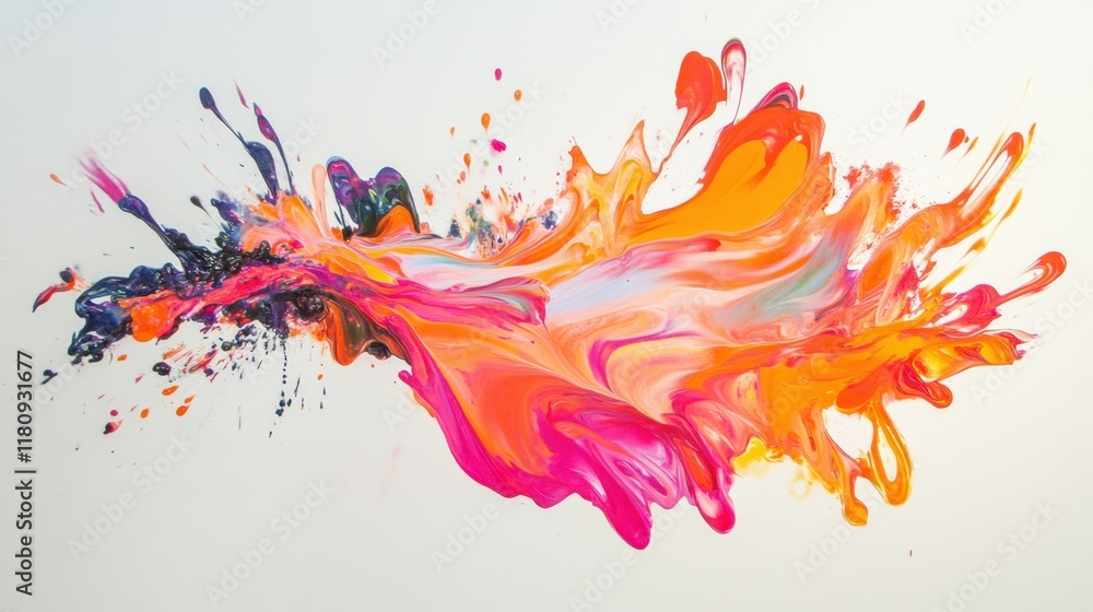 Aufkleber a vibrant splash of holi colors exploding in mid-air on a white background, creating a mesmerizing, 