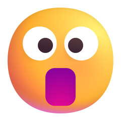 Surprised face emoji 