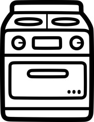Kitchen doodle vector icon and illustration