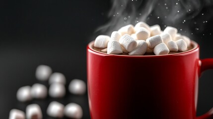 Warm Cozy Hot Chocolate with Marshmallows