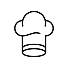 chef hat icon line vector design illustration in trendy style