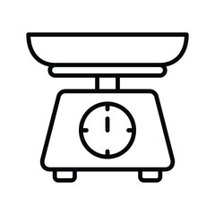 weight scale icon line vector design in trendy style