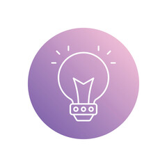 Lightbulb icon isolated on a white background. Vector illustration.