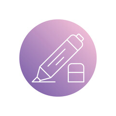 Highlighter icon isolated on a white background. Vector illustration.