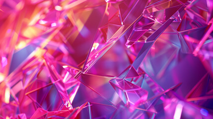 Vibrant Abstract Crystal Refraction Art
