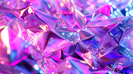 Vibrant Abstract Crystal Refraction Art
