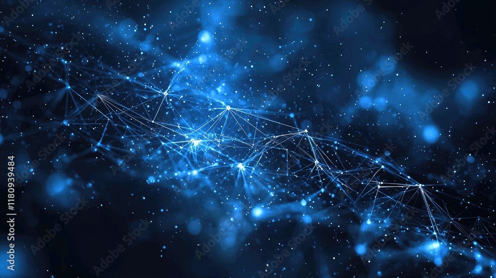 Poster cosmic network: an abstract exploration of connections in the digital universe