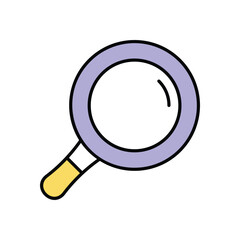 Magnifier  icon isolated on a white background. Vector illustration.