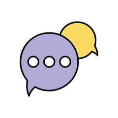 Speech Bubble icon isolated on a white background. Vector illustration.