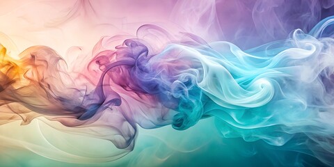 Fototapeta premium Wispy Pastel Smoke Swirling Gracefully on Abstract Background