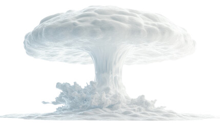Nuclear explosion mushroom cloud transparent background