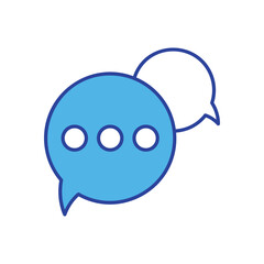 Speech Bubble icon isolated on a white background. Vector illustration.