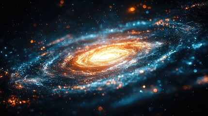 Cosmic Swirl: A mesmerizing journey into the heart of a vibrant galaxy, showcasing the celestial dance of stars, nebulae, and cosmic dust. Explore the universe's breathtaking beauty.