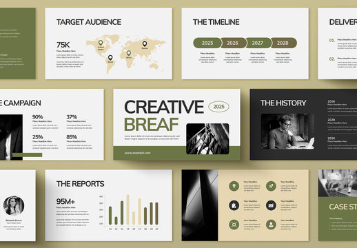 Innovative Creative Brief Presentation Template Layout