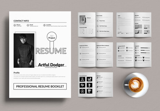 Resume Book Template Design Layout
