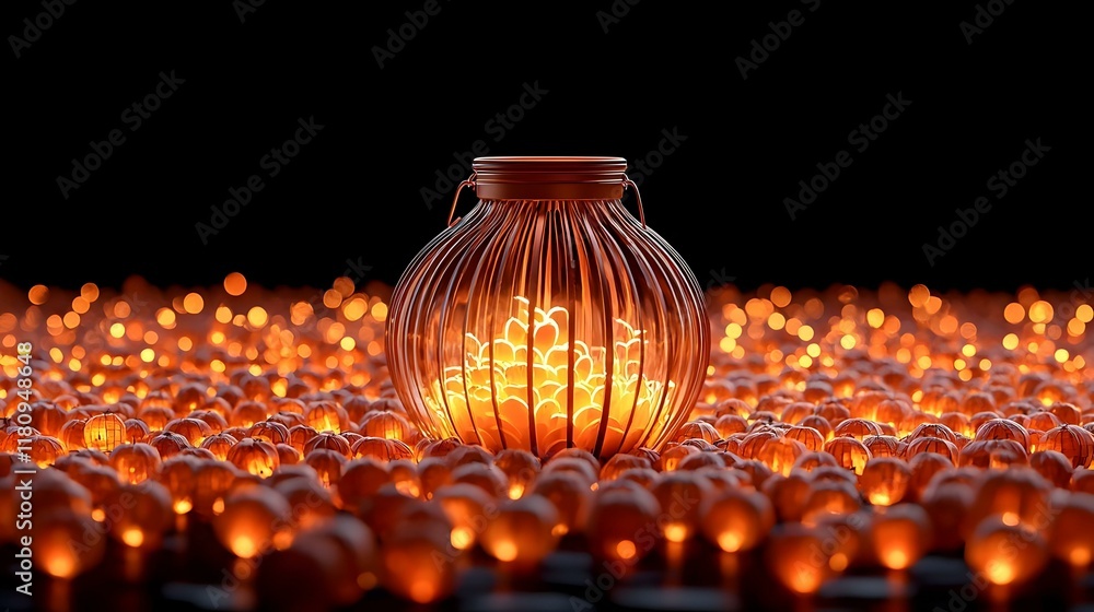 Poster a colorful array of lanterns poised for illumination, evoking a sense of anticipation and festive sp