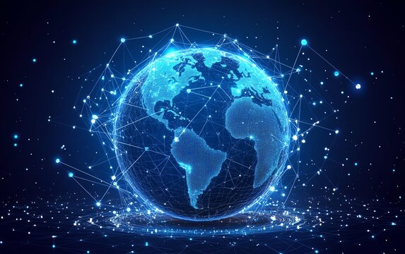 Abstract digital globe