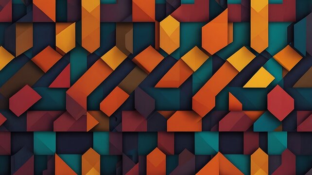 Geometric patterns in clean vector art style