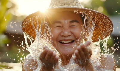 Traditional Thai Attire, a person adorned in vibrant cultural clothing, showcasing intricate patterns and rich heritage in a festive setting.