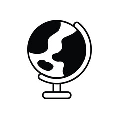 Globe icon isolated on a white background. Vector illustration.