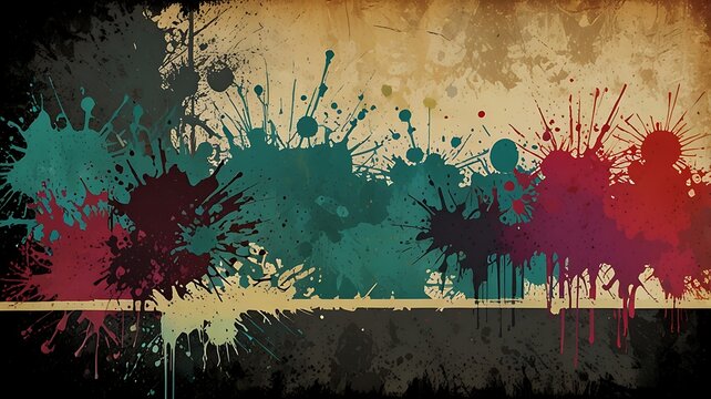 Grunge-inspired vector art with texture overlays