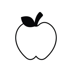 Apple icon isolated on a white background. Vector illustration.