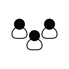Group of People icon isolated on a white background. Vector illustration.