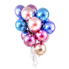 3d render of foil balloons