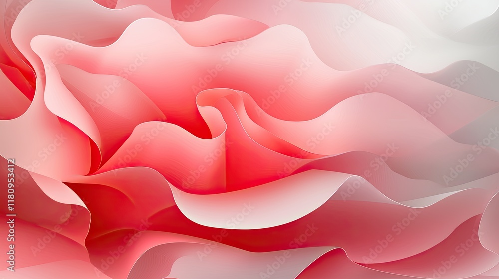 Aufkleber abstract flowing fabric texture with soft red shades and gentle curves for artistic backgrounds and 