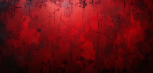 Abstract Red Texture with Dark Cracked Surface