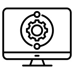 computer service single icon
