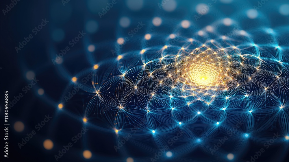 Aufkleber abstract digital artwork featuring energy patterns and luminous spirals creating a cosmic and ethere